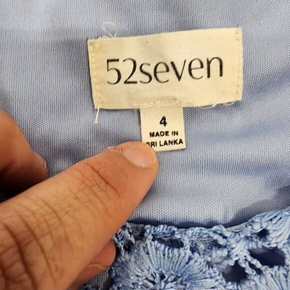 52seven Sleeveless Lace Babydoll Dress Size 4 - Picture 7 of 9